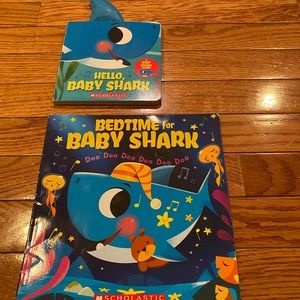 2 Babyshark scholastic books. Limited use. Bedtime for baby shark & hello baby